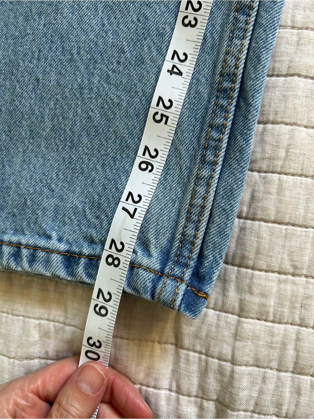 Levi’s 578 light med wash 100% cotton loose baggy 90’s jeans 29” unisex - Picture 6 of 14